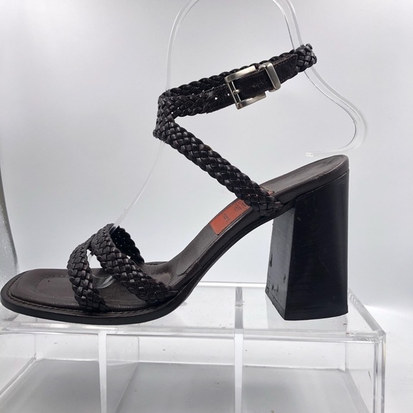 Goffredo Fantini Brown Braided Strappy Sandal 38 - Picture 8 of 13